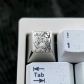 1U Titanium Alloy Artisan Keycaps Precision Pointillism for Mechanical Keyboard -Leisurely Asuka